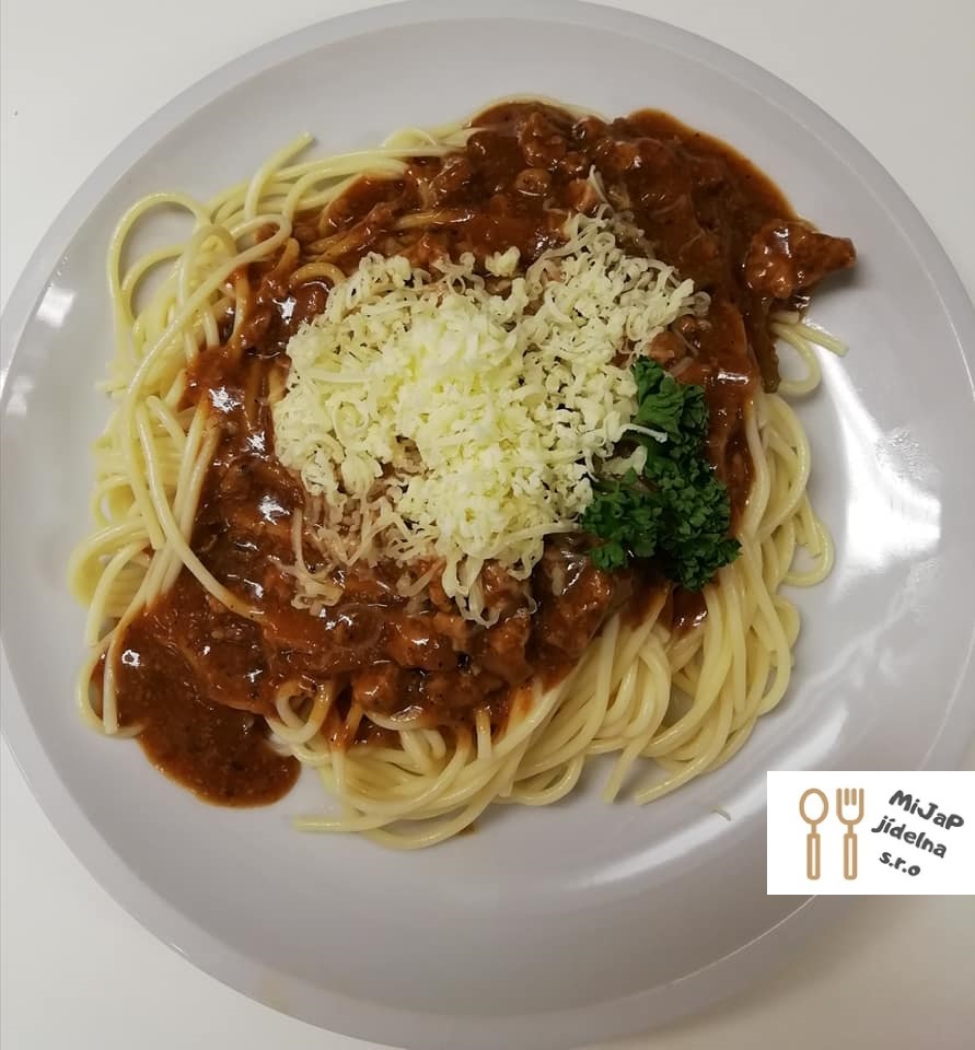 Boloňské špagety se sýrem (1,3,7)